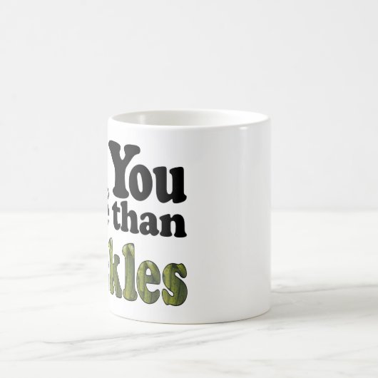 Funny Niedlich ich Liebe Sie mehr als Pickles Kaffeetasse (Mittel)