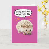 Funny Niedlich Igel Geburtstag Karte (Gelbe Blume)