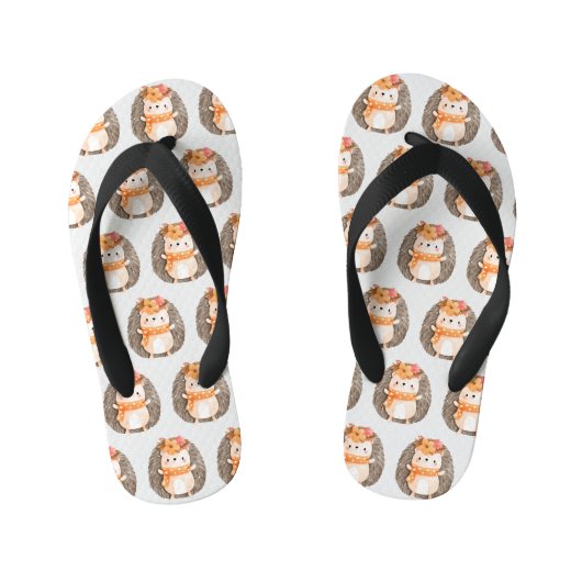 Funny Niedlich Igel Kid's Flip Flops Kinderbadesandalen (Fußbett)