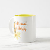 Funny Niedlich Introvertierte Antisocial Butterfly Zweifarbige Tasse (Vorderseite Links)