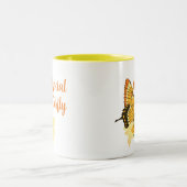 Funny Niedlich Introvertierte Antisocial Butterfly Zweifarbige Tasse (Mittel)