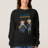 Funny Niedlich Jewish Couple Happy Hanukkah Sweatshirt (Vorderseite)