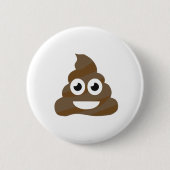 Funny Niedlich Kack Emoji Button (Vorderseite)