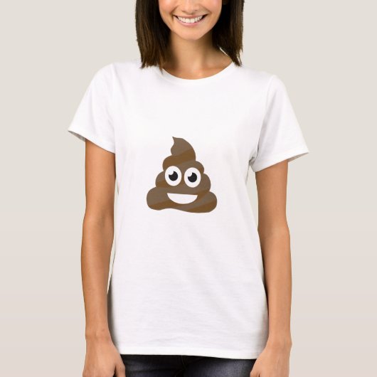 Funny Niedlich Kack Emoji T-Shirt (Vorderseite)