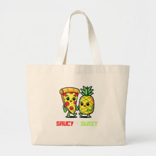 Funny Niedlich Kawaii Pizza Pineaple Freunde Saucy Jumbo Stoffbeutel