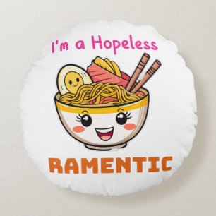 Funny Niedlich Kawaii Ramen Japanisch Noodles Love Rundes Kissen