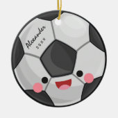 Funny Niedlich Kawaii Soccer Ball Kinder Personali Keramik Ornament (Vorne)