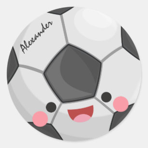Funny Niedlich Kawaii Soccer Ball Kinder Personali Runder Aufkleber