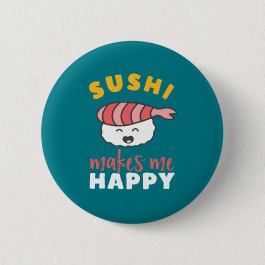 Funny Niedlich Kawaii Sushi Japi Food Lover Button (Vorderseite)