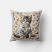 Funny Niedlich Kitten Bedtime Art Art Art Art Kissen (Rückseite)