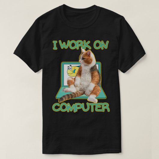Funny Niedlich Kitty and Computer Science Kitten P T-Shirt (Design vorne)
