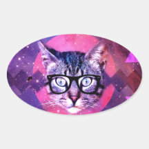Funny Niedlich Kitty Glasses Cat