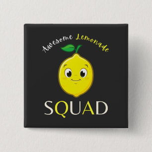 Funny Niedlich Lächeln Lemon Phantastisch Lemonade Button