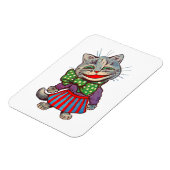Funny Niedlich Lächeln Retro 1930er Girl Cat Masco Magnet (Linke Seite)