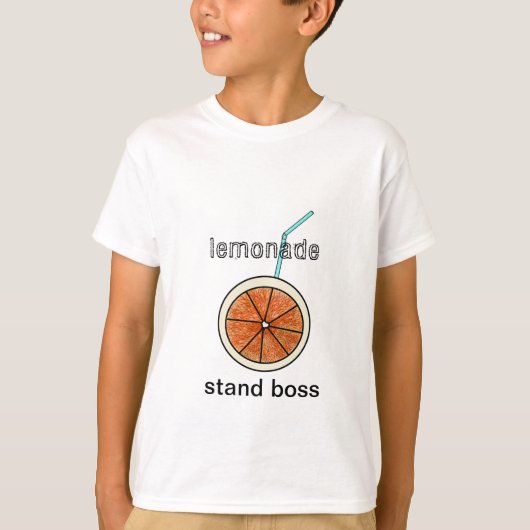 Funny Niedlich Lemonade Stand Boss Gelb T-Shirt (Vorderseite)
