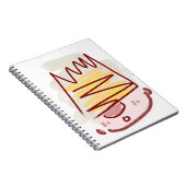 Funny Niedlich Little King Illustration Notizblock (Rechte Seite)