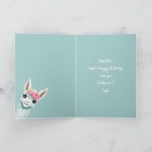Funny Niedlich llama Happy Birthday Karte (Innenseite)
