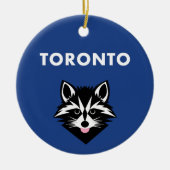Funny Niedlich Mocking Toronto Raccoon Dunkle Farb Keramik Ornament (Vorne)
