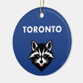 Funny Niedlich Mocking Toronto Raccoon Dunkle Farb Keramik Ornament (Links)