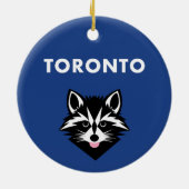 Funny Niedlich Mocking Toronto Raccoon Dunkle Farb Keramik Ornament (Hinten)