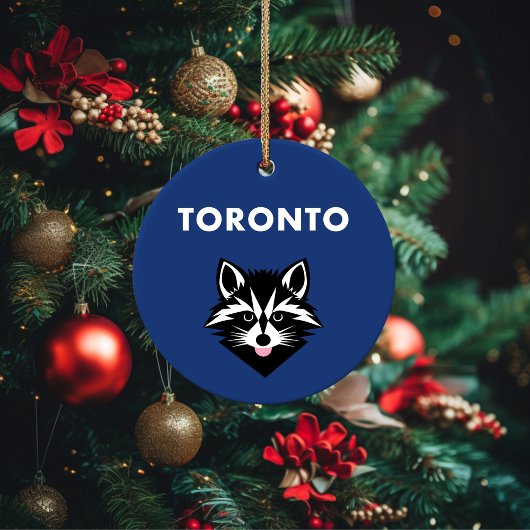 Funny Niedlich Mocking Toronto Raccoon Dunkle Farb Keramik Ornament