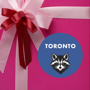 Funny Niedlich Mocking Toronto Raccoon Dunkle Farb Runder Aufkleber