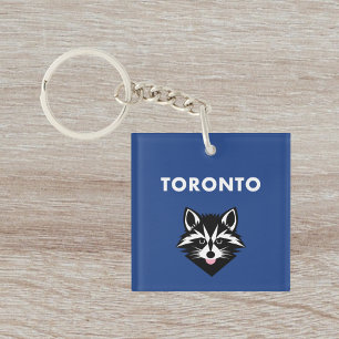Funny Niedlich Mocking Toronto Raccoon Dunkle Farb Schlüsselanhänger