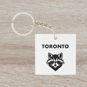 Funny Niedlich Mocking Toronto Raccoon Light Color Schlüsselanhänger