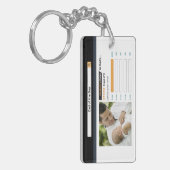 Funny Niedlich Modern 5 Sterne Vater Foto Schlüsselanhänger (Vorderseite links)