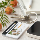 Funny Niedlich Modern 5 Sterne Vater Foto Schlüsselanhänger (Vorderseite rechts)