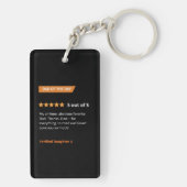 Funny Niedlich Modern 5 Sterne Vater Foto Schlüsselanhänger (Rückseite)