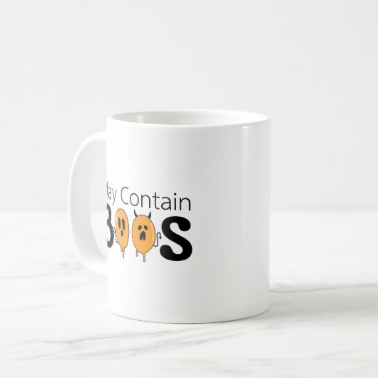 Funny Niedlich Modern May enthält BOOS Halloween Kaffeetasse (Vorderseite Links)