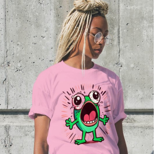 Funny Niedlich Modern Screening Frog Geschenk Frau T-Shirt