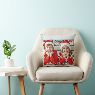 Funny, Niedlich, Modernes Foto Weihnachten Kissen