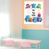 Funny Niedlich Monsters Klassendekor Text Poster
