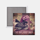 Funny Niedlich Mother Hen and Chick Magnet (Vorderseite/Rückseite)