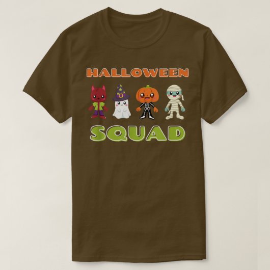Funny Niedlich Mummy Ghost Wolf JackoLantern Hallo T-Shirt (Design vorne)