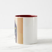 Funny niedlich Neugierige Katze illustrierte Tasse (Mittel)