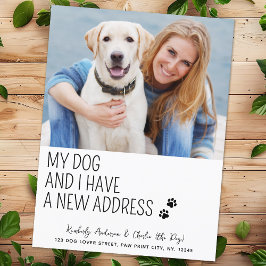 Funny Niedlich New Address Custom Pet Foto Dog Mov Ankündigungspostkarte