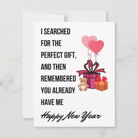 Funny Niedlich New Year Card Feiertagskarte (Vorderseite)