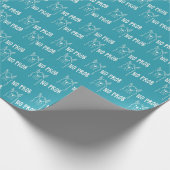 Funny Niedlich No Prob Llama Pattern Blau Geschenkpapier (Ecke)