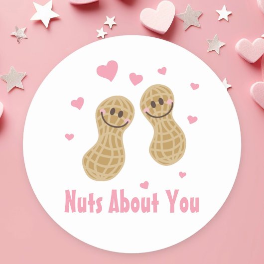Funny Niedlich Nuts Über You Couple Peanuts Cartoo Runder Aufkleber