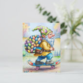 Funny Niedlich Oaster Gnome Postkarte (Stehend Vorderseite)