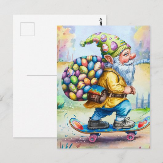 Funny Niedlich Oaster Gnome Postkarte (Vorne/Hinten)