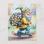 Funny Niedlich Oaster Gnome Postkarte (Vorderseite)