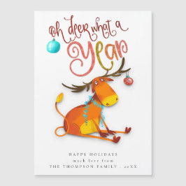 Funny Niedlich Oh Dee What A Year Holiday Card Mag Magnetkarte