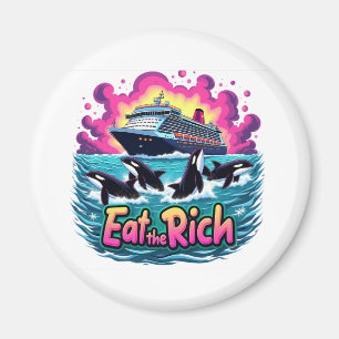 Funny Niedlich Orca Whale Ess The Rich Magnet