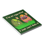Funny Niedlich Ostereier Cartoon Notizblock (angewinkelt)