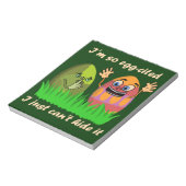 Funny Niedlich Ostereier Cartoon Notizblock (Rotiert)