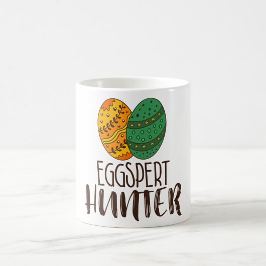 Funny Niedlich Ostern Pub Eggspert Jäger Quote Doo Kaffeetasse (Mittel)